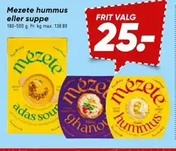 Bilka Mezete hummus eller suppe tilbud