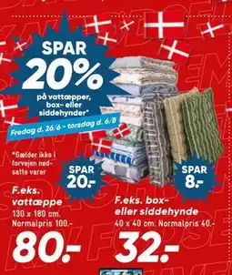Bilka vattæppe tilbud