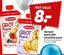 Bilka Semper grød eller smoothie pose tilbud