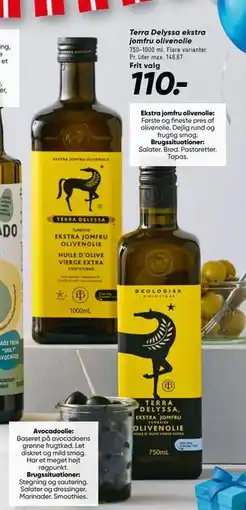 Bilka Terra Delyssa ekstra jomfru olivenolie tilbud