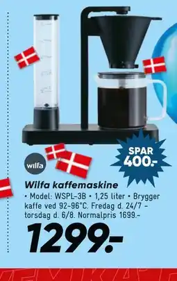 Bilka Wilfa kaffemaskine tilbud