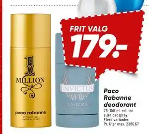 Bilka Paco Rabanne deodorant tilbud