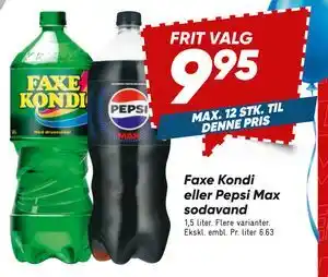 Faxe Kondi eller Pepsi Max sodavand