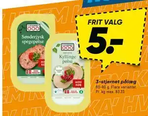 Bilka 3-stjernet pålæg tilbud