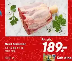 Bilka Beef hammer tilbud