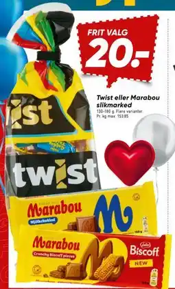 Bilka Twist eller Marabou slikmarked tilbud