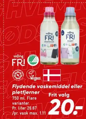 Bilka Flydende vaskemiddel eller pletfjerner tilbud