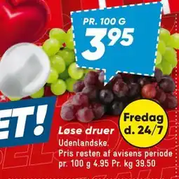 Bilka Løse druer tilbud