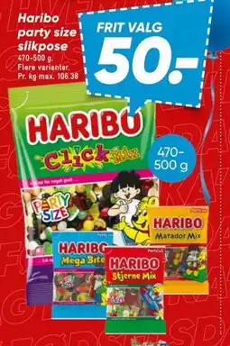 Bilka Haribo party size slikpose tilbud