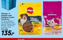 Bilka Whiskas +1 tørfoder eller Pedigree Tender Goodness tilbud