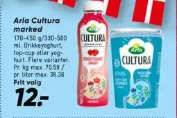 Bilka Arla Cultura marked tilbud