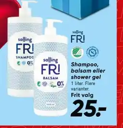 Bilka Shampoo, balsam eller shower gel tilbud