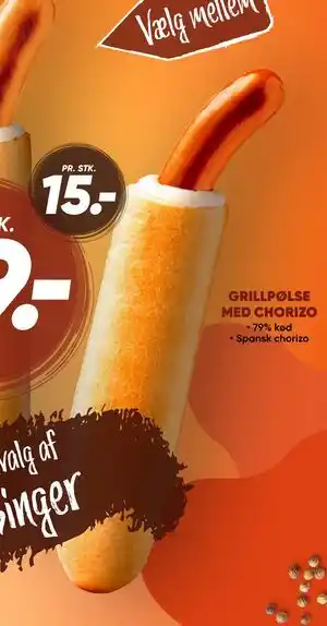 Bilka GRILLPØLSE MED CHORIZO tilbud