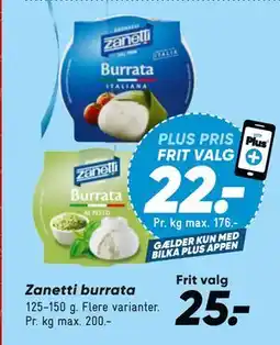 Bilka Zanetti burrata tilbud