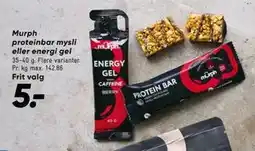 Bilka Murph proteinbar mysli eller energi gel tilbud