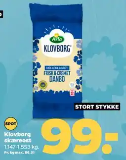Netto Klovborg skæreost tilbud