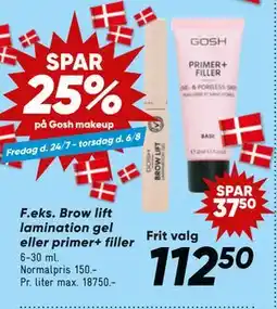 Bilka Brow lift lamination gel eller primer+ filler tilbud