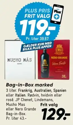 Bilka Bag-in-Box marked tilbud