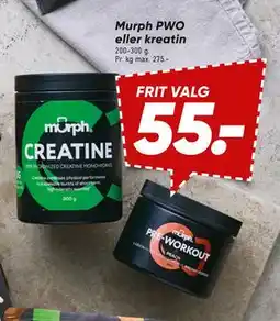 Bilka Murph PWO eller kreatin tilbud