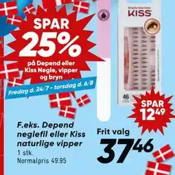 Bilka Depend neglefil eller Kiss naturlige vipper tilbud