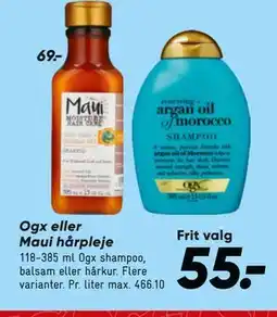 Bilka Ogx eller Maui hårpleje tilbud