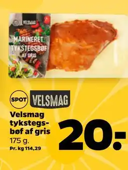 Netto Velsmag tykstegsbøf af gris tilbud