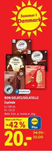 Lidl BON GELATI/GELATELLI Ispinde, App-pris tilbud