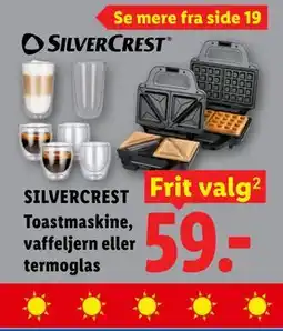 Lidl SILVERCREST Toastmaskine, vaffeljern eller termoglas tilbud