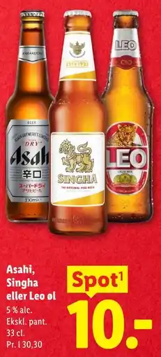Lidl Asahi, Singha eller Leo øl tilbud