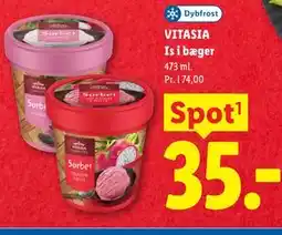 Lidl VITASIA Is i bæger tilbud