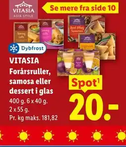 Lidl VITASIA Forårsruller, samosa eller dessert i glas tilbud