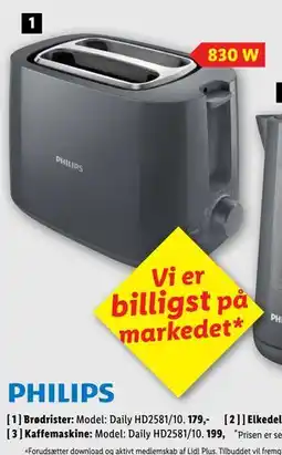 Lidl PHILIPS Brødrister tilbud