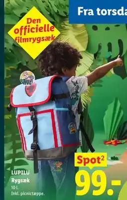Lidl LUPILU Rygsæk tilbud