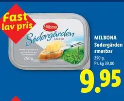 Lidl MILBONA Sødergården smørbar tilbud