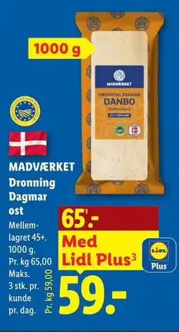 Lidl MADVÆRKET Dronning Dagmar ost tilbud