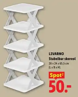 Lidl LIVARNO Stabelbar skoreol tilbud