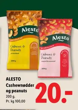 Lidl ALESTO Cashewnødder og peanuts tilbud