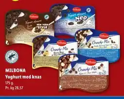 Lidl MILBONA Yoghurt med knas tilbud
