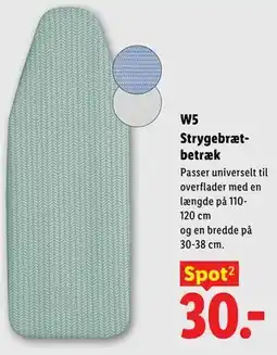 Lidl W5 Strygebrætbetræk tilbud