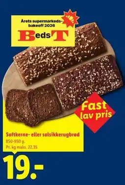 Lidl Softkerne- eller solsikkerugbrød tilbud