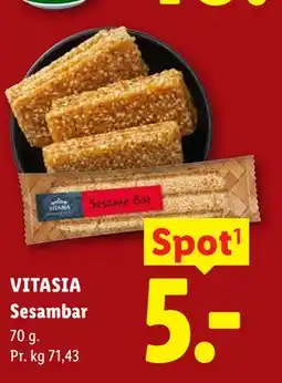 Lidl VITASIA Sesambar tilbud