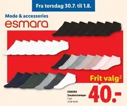 Lidl ESMARA Sneakerstrømper tilbud