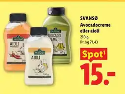 Lidl SVANSØ Avocadocreme eller aioli tilbud