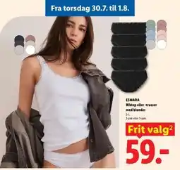 Lidl ESMARA Ribtop eller -trusser med blonder tilbud