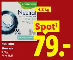 Lidl NEUTRAL Storvask tilbud