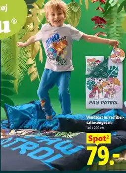 Lidl Vendbart mikrofibersatinsengesæt tilbud