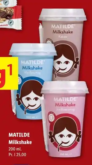 Lidl MATILDE Milkshake tilbud