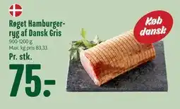 Min Købmand Røget Hamburgerryg af Dansk Gris tilbud