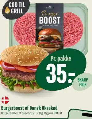 Burgerboost af Dansk Oksekød