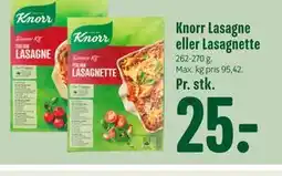 Min Købmand Knorr Lasagne eller Lasagnette tilbud